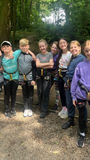Group 2 have all had a great time on the trapeze.